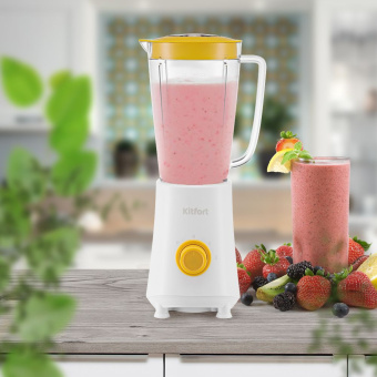 Блендер стационарный Kitfort КТ-3055-2 300Вт белый/желтый - купить недорого с доставкой в интернет-магазине