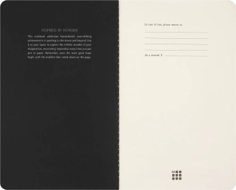 Блокнот Moleskine CAHIER NASA-INSPIRED SKCAHLP7063S2 Large 130х210мм 120стр. нелинованный мягкая обложка серебристый/черный Moon (2шт) - купить недорого с доставкой в интернет-магазине