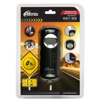 Алкотестер Ritmix RAT-301 полупроводниковый черный - купить недорого с доставкой в интернет-магазине