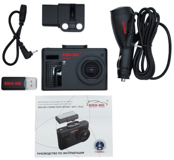 Видеорегистратор с радар-детектором Sho-Me Combo Note WiFi GPS ГЛОНАСС черный - купить недорого с доставкой в интернет-магазине