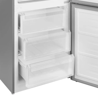 Холодильник Weissgauff WRK 185 Total NoFrost Inverter Inox 2-хкамерн. нержавеющая сталь инвертер - купить недорого с доставкой в интернет-магазине