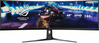 Монитор Asus 49" ROG Strix XG49VQ черный VA LED 32:9 HDMI M/M матовая HAS Piv 450cd 3840x1080 144Hz FreeSync 2 DP FHD USB 12.2кг - купить недорого с доставкой в интернет-магазине