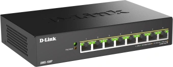 Коммутатор D-Link DMS-108P/A1A 8x2.5Гбит/с 8PoE 230W неуправляемый - купить недорого с доставкой в интернет-магазине