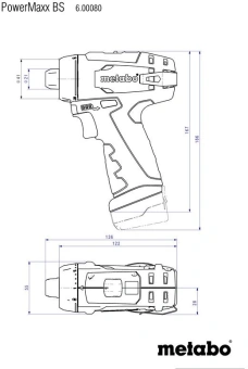 Дрель-шуруповерт Metabo Powermaxx BS Basic Set с набором оснастки аккум. патрон:быстрозажимной (кейс в комплекте) (600080880) - купить недорого с доставкой в интернет-магазине