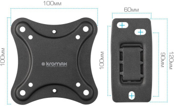 Кронштейн для телевизора Kromax CORBEL-2 черный 10"-32" макс.25кг настенный поворот и наклон - купить недорого с доставкой в интернет-магазине