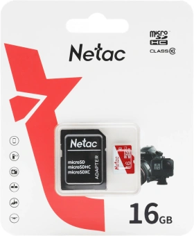 Флеш карта microSDHC 16GB Netac NT02P500ECO-016G-R P500 Eco + adapter - купить недорого с доставкой в интернет-магазине