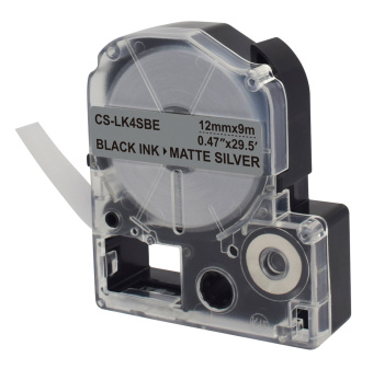 Картридж ленточный Cactus CS-LK4SBE LK-4SBE черный на сереб.мат. 12x9 для Epson LW300/LW400/LW700/LW600P/LW1000P/K400/Z700/Z900 - купить недорого с доставкой в интернет-магазине