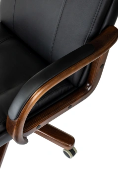 Кресло руководителя Бюрократ T-9933Walnut черный экокожа крестов. металл/дерево - купить недорого с доставкой в интернет-магазине