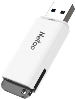 Флеш Диск Netac 128GB U185 NT03U185N-128G-20WH USB2.0 белый - купить недорого с доставкой в интернет-магазине