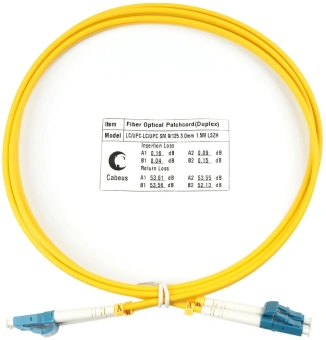Патч-корд Cabeus FOP(D)-9-LC-LC-1,5M 2x9/125 OS2 LC дуплекс-LC дуплекс 1.5м LSZH желтый - купить недорого с доставкой в интернет-магазине
