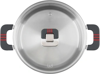 Кастрюля Rondell Stripes RDS-1638 5.2л. d=24см (с крышкой) стальной - купить недорого с доставкой в интернет-магазине