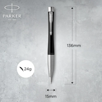 Ручка шариков. Parker Urban Core (CW2150858) Muted Black CT M черн. черн. подар.кор.европод. - купить недорого с доставкой в интернет-магазине
