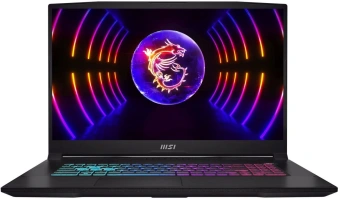 Ноутбук MSI Katana 17 B13UCX-1428XRU Core i5 13420H 16Gb SSD512Gb NVIDIA GeForce RTX 2050 4Gb 17.3" IPS FHD (1920x1080) без ОС black WiFi BT Cam (9S7-17L541-1428) - купить недорого с доставкой в интернет-магазине