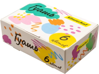 Гуашь Silwerhof 6цв. бан. 20мл. картон.кор. - купить недорого с доставкой в интернет-магазине