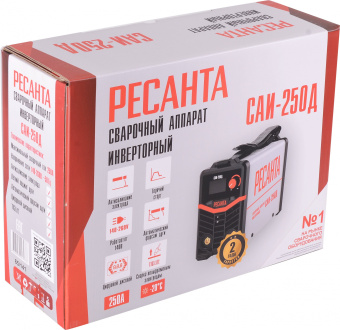 Сварочный аппарат Ресанта САИ-250Д инвертор ММА/TIG 9.5кВт - купить недорого с доставкой в интернет-магазине