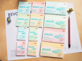 Блок самоклеящийся бумажный Stick`n ECO 21748 76x76мм 100лист. 60г/м2 пастель зеленый - купить недорого с доставкой в интернет-магазине