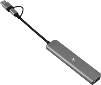Разветвитель USB-C + USB-A Digma DHUB-7USB-AC 7порт. серебристый - купить недорого с доставкой в интернет-магазине