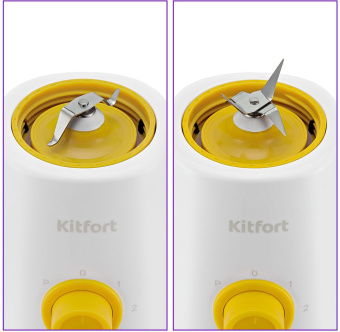 Блендер стационарный Kitfort КТ-3055-2 300Вт белый/желтый - купить недорого с доставкой в интернет-магазине