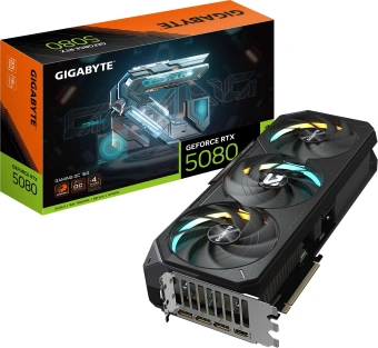 Видеокарта Gigabyte PCI-E 5.0 GV-N5080GAMING OC-16GD 1.0 NVIDIA GeForce RTX 5080 16Gb 256bit GDDR7 2730/30000 HDMIx1 DPx3 HDCP Ret - купить недорого с доставкой в интернет-магазине