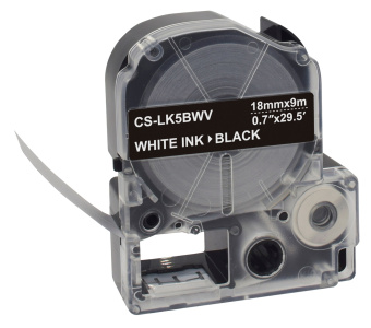 Картридж ленточный Cactus CS-LK5BWV LK-5BWV белый на черном 18x9 для Epson LW400/LW700/LW600P/LW1000P/K400/Z700/Z900 - купить недорого с доставкой в интернет-магазине