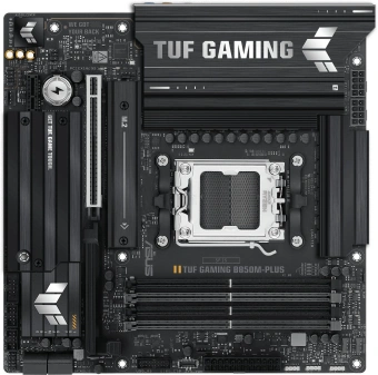 Материнская плата Asus TUF GAMING B850M-PLUS SocketAM5 AMD B850 4xDDR5 mATX AC`97 8ch(7.1) 2.5Gg RAID+HDMI+DP - купить недорого с доставкой в интернет-магазине