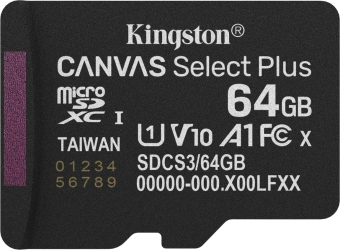 Флеш карта microSDXC 64GB Kingston SDCS3/64GBSP Canvas Select Plus V10 A1 w/o adapter - купить недорого с доставкой в интернет-магазине