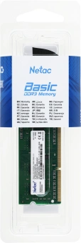 Память DDR3L 4GB 1600MHz Netac NTBSD3N16SP-04 Basic RTL PC3-12800 CL11 SO-DIMM 204-pin 1.35В single rank Ret - купить недорого с доставкой в интернет-магазине