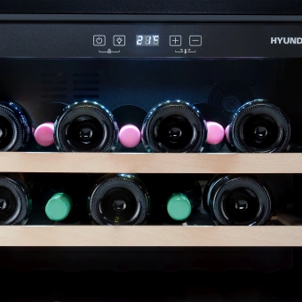 Винный шкаф Hyundai HBWC 0461 SCT 1-нокамерн. черный - купить недорого с доставкой в интернет-магазине