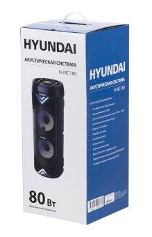 Минисистема Hyundai H-MC180 черный 80Вт FM USB BT SD/MMC - купить недорого с доставкой в интернет-магазине