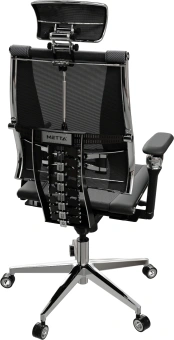 Кресло руководителя эргономичное Метта Yoga Spine Triumph L2 (M06) черный сиденье черный сет./экокожа с подголов. крестов.5-луч. металл хром - купить недорого с доставкой в интернет-магазине