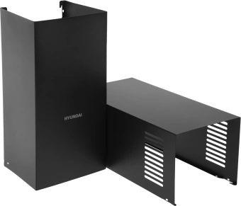 Вытяжка каминная Hyundai HGH 6846 IX черный/нержавеющая сталь управление: сенсорное (1 мотор) - купить недорого с доставкой в интернет-магазине