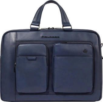 Деловая сумка Piquadro Liko CA6203W131/BLU с отделением для ноутбука синий натур.кожа/ткань - купить недорого с доставкой в интернет-магазине