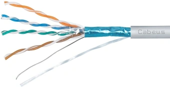 Кабель Cabeus FTP-4P-CAT.5E-SOLID-LSLTX-GY кат.5E F/UTP 4 пары PVC внутренний 305м серый - купить недорого с доставкой в интернет-магазине