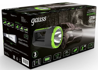 Прожектор Gauss GFL702 черный 17Вт лам.:светодиод. (GF702) - купить недорого с доставкой в интернет-магазине