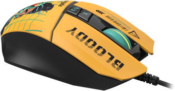 Мышь A4Tech Bloody W63 Max Renegade желтый/рисунок оптическая 12000dpi USB (W63 MAX) - купить недорого с доставкой в интернет-магазине