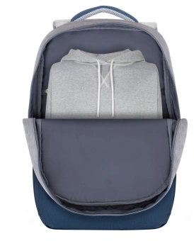 Рюкзак для ноутбука 17.3" Riva 7567 серый/темно-синий полиэстер (7567 GREY/DARK BLUE) - купить недорого с доставкой в интернет-магазине