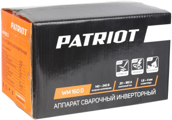 Сварочный аппарат Patriot WM160D инвертор ММА 6.8кВт - купить недорого с доставкой в интернет-магазине