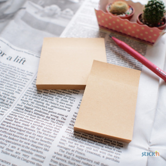 Блок самоклеящийся бумажный Stick`n 21639 76x76мм 100лист. 62г/м2 Kraft Notes - купить недорого с доставкой в интернет-магазине