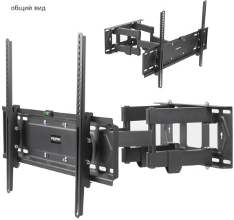 Кронштейн для телевизора Kromax PIXIS-XL-2 черный 40"-90" макс.50кг настенный поворот и наклон - купить недорого с доставкой в интернет-магазине