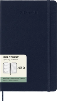 Еженедельник Moleskine ACADEMIC WKNT Large 130х210мм датир.18мес 208стр. синий сапфир - купить недорого с доставкой в интернет-магазине