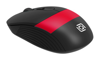 Мышь Оклик 310M черный/красный оптическая (2400dpi) USB для ноутбука (3but) - купить недорого с доставкой в интернет-магазине