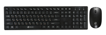 Клавиатура + мышь Оклик 240M клав:черный мышь:черный USB беспроводная slim Multimedia (1091253) - купить недорого с доставкой в интернет-магазине