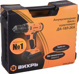 Дрель-шуруповерт Вихрь ДА-18Л-2КА аккум. патрон:быстрозажимной (кейс в комплекте) (72/14/25) - купить недорого с доставкой в интернет-магазине