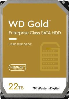 Жесткий диск WD SATA-III 22TB WD221KRYZ Gold 512E (7200rpm) 512Mb 3.5" - купить недорого с доставкой в интернет-магазине
