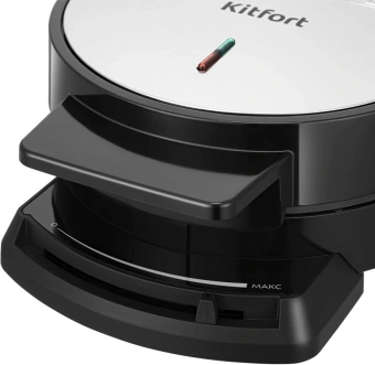 Вафельница Kitfort КТ-5616 1000Вт черный/серебристый - купить недорого с доставкой в интернет-магазине