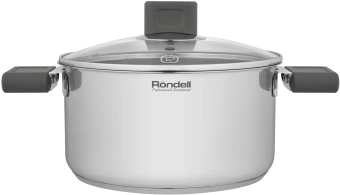 Кастрюля Rondell Quadro RDS-1596 3.1л. d=20см (с крышкой) стальной - купить недорого с доставкой в интернет-магазине