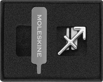 Шильд-символ Moleskine Zodiac Стрелец металл серебристый коробка с европод. PINSAGITTARIUSSILV - купить недорого с доставкой в интернет-магазине