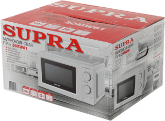 Микроволновая Печь Supra 20MW61 20л. 700Вт белый - купить недорого с доставкой в интернет-магазине