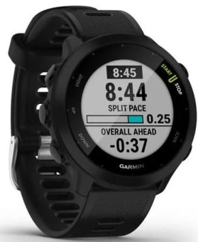 Смарт-часы Garmin Forerunner 55 42мм 1.04" LCD корп.черный рем.черный разм.брасл.:127-220мм (010-02562-10) - купить недорого с доставкой в интернет-магазине