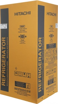 Холодильник Hitachi R-W660PUC7X GC 2-хкамерн. шампань глянц. инвертер - купить недорого с доставкой в интернет-магазине